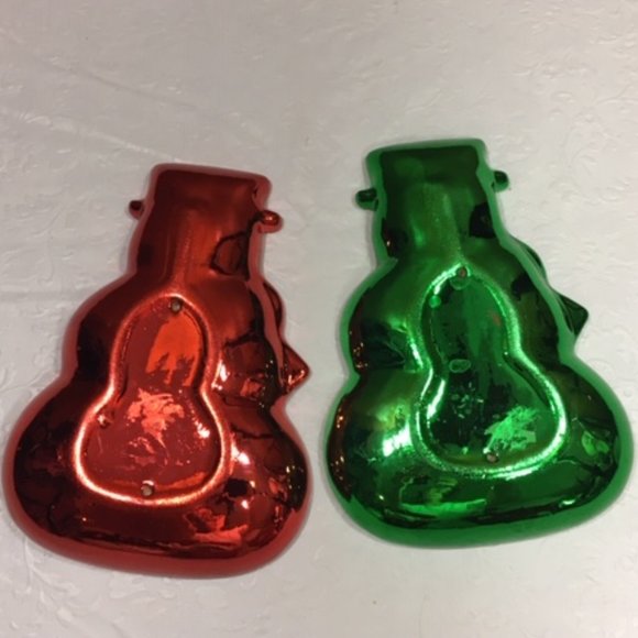 VTG Red & Green Decorative Snowman Holiday Candy Treat Plates Dishes Set of Two - Picture 5 of 16